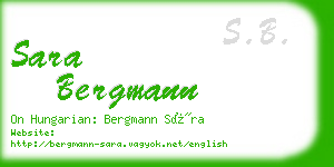 sara bergmann business card